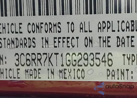 2016 Ram 1500 Express z USA, uszkodzony, nr VIN 3C6RR7KT1GG293546